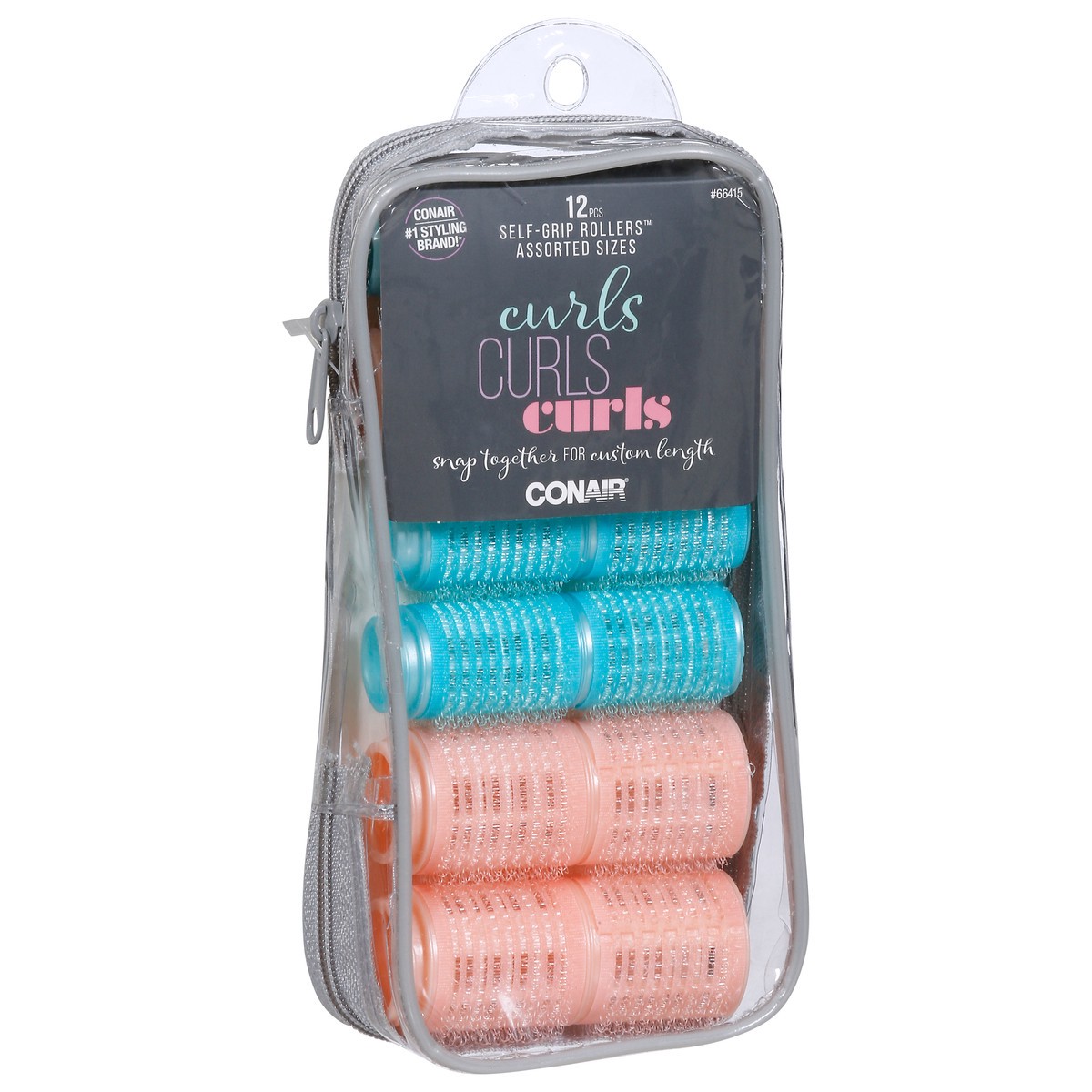 slide 9 of 12, Conair Self-Grip Rollers, Assorted Sizes, 12 Ct, 12 ct