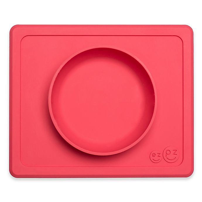 slide 1 of 7, ezpz Mini Bowl Placemat - Coral, 1 ct