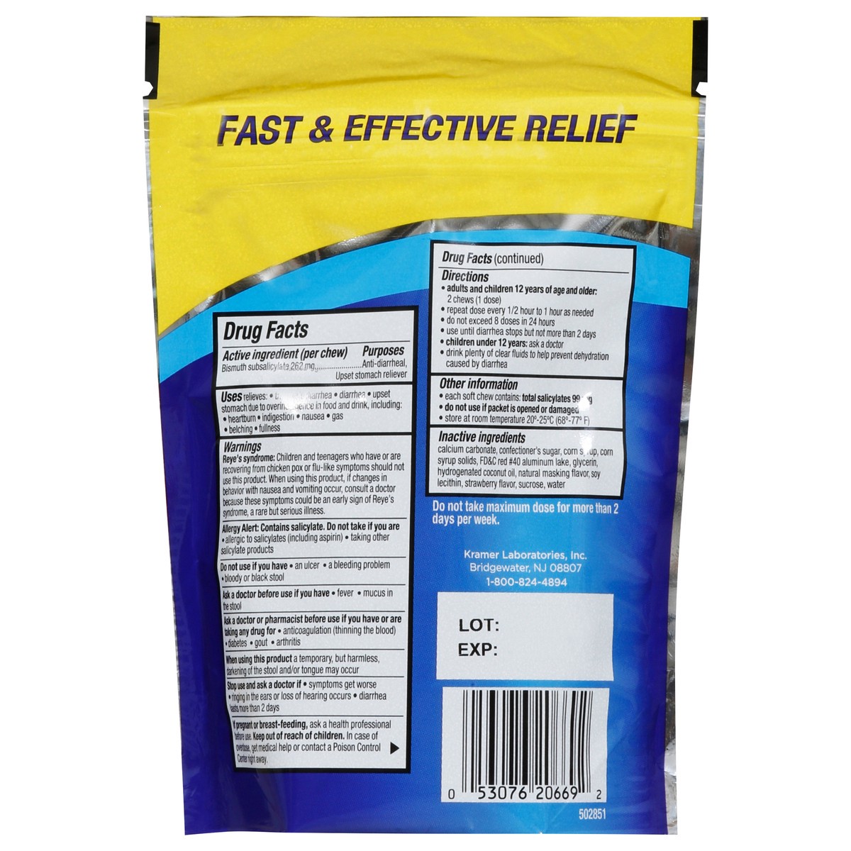 slide 14 of 15, Kaopectate Strawberry Flavor Diarrhea & Upset Stomach 24 Soft Chews, 24 ct