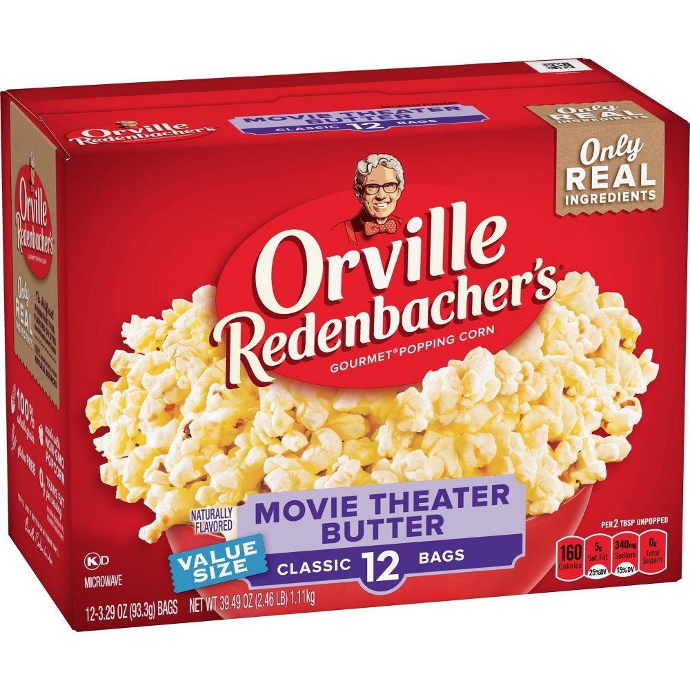 slide 2 of 6, Orville Redenbacher's Movie Theater Butter Microwave Popcorn, 12 ct