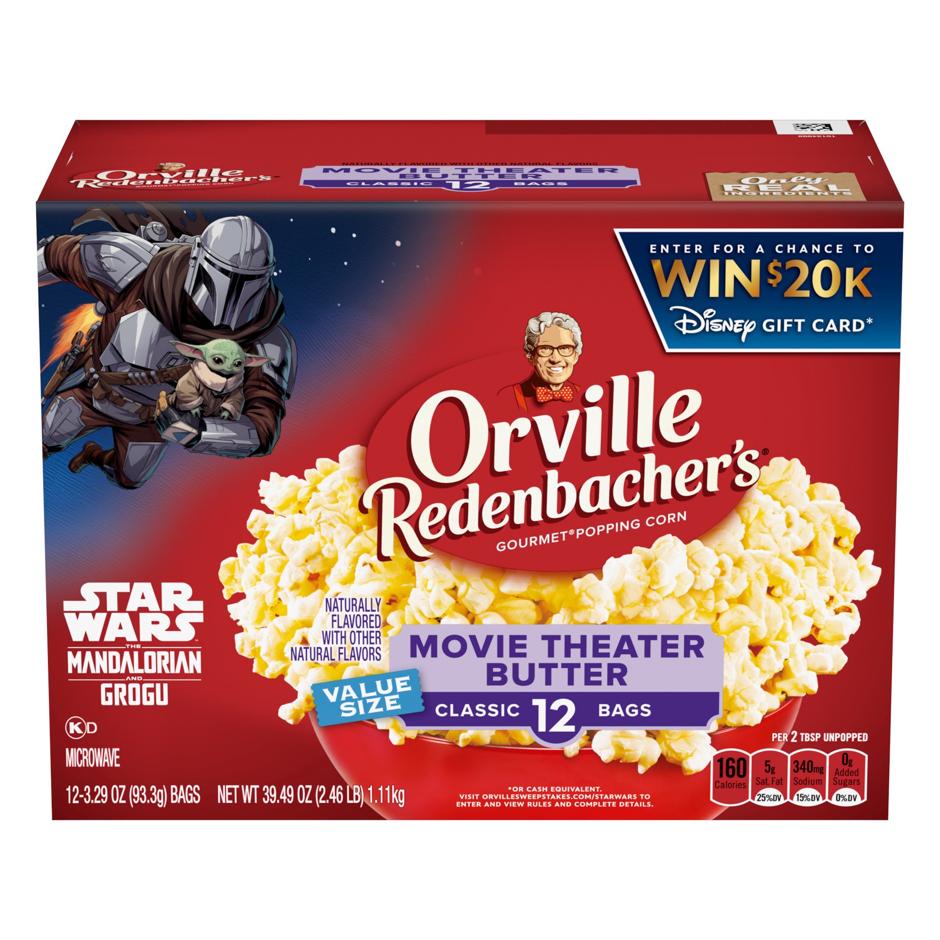 slide 1 of 7, Orville Redenbacher's Value Size Classic Bags Gourmet Movie Theater Butter Popping Corn 12 - 3.29 oz Bags, 12 ct