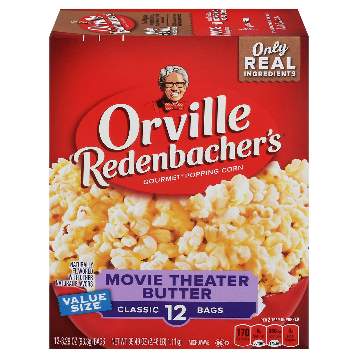 slide 1 of 1, Orville Redenbacher's Movie Theater Butter Microwave Popcorn - 12ct, 