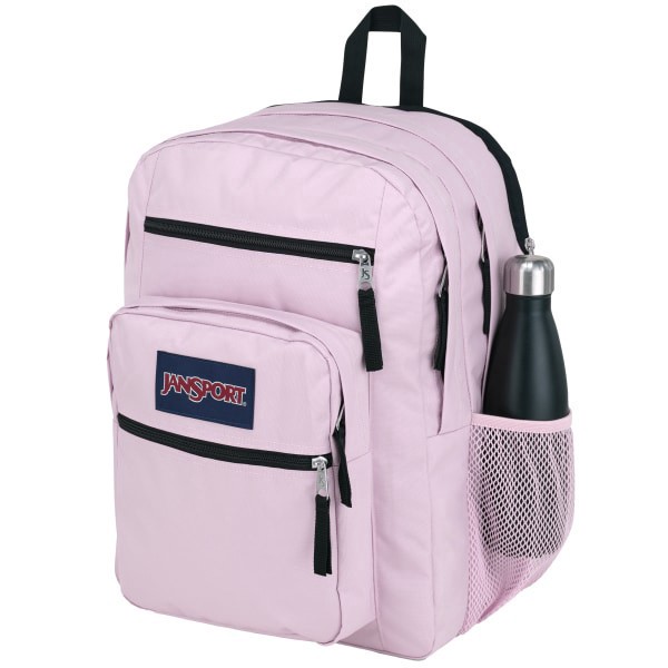 slide 8 of 8, JanSport Big Student Backpack With 15"" Laptop Pocket, 55% Recycled, Pink Ice, 1 ct