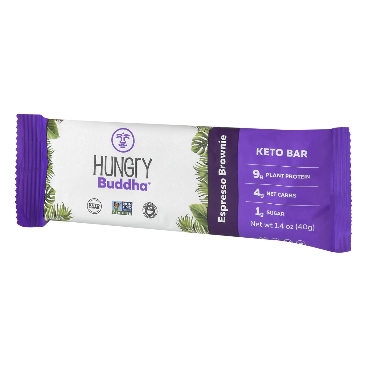 slide 9 of 9, Hungry Buddha Espresso Brownie Keto Bar, 1.4 oz