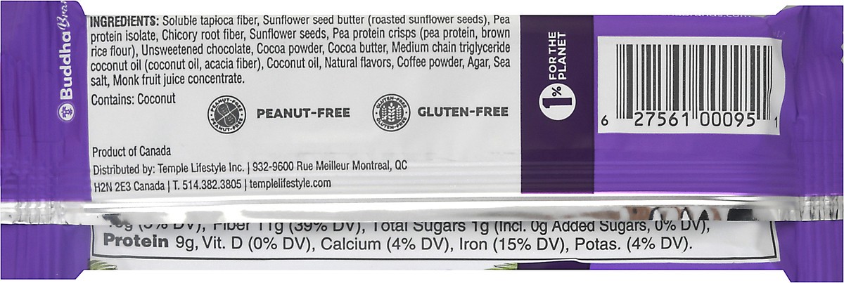 slide 4 of 9, Hungry Buddha Espresso Brownie Keto Bar, 1.4 oz