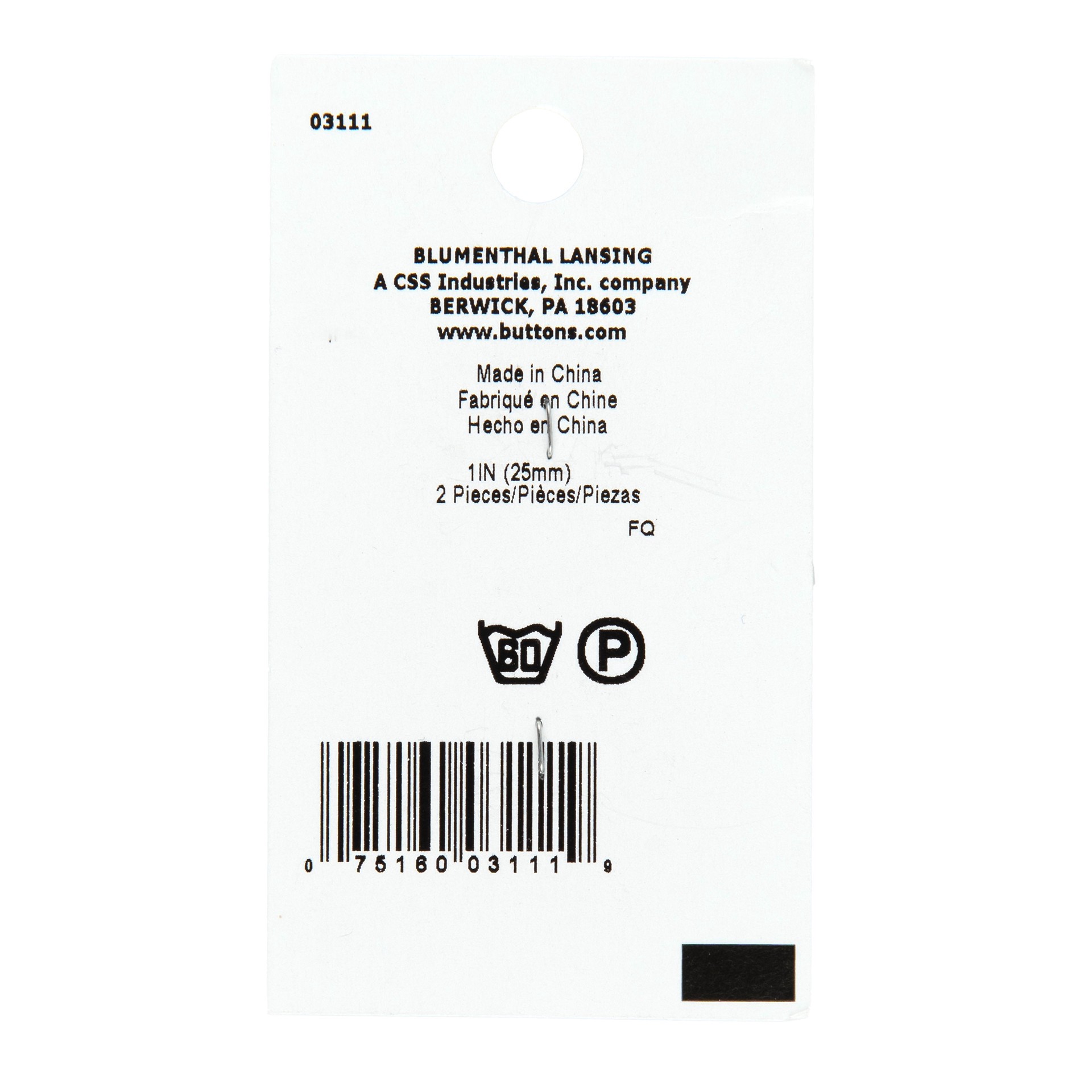 slide 3 of 3, Blumenthal Lansing Lamode 1" Beige & Stripe 4-Hole Buttons, 2ct., 2 ct