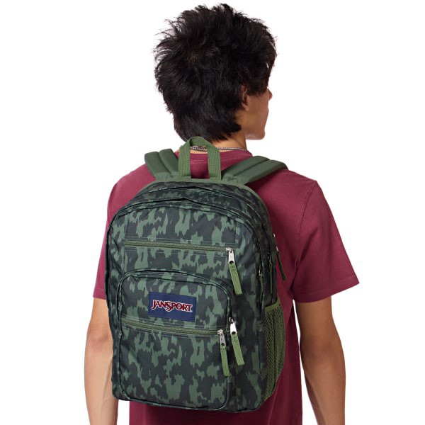 slide 2 of 8, Jansport Big Student Backpack With 15"" Laptop Sleeve, 55% Recycled, Camo Illusion, 1 ct