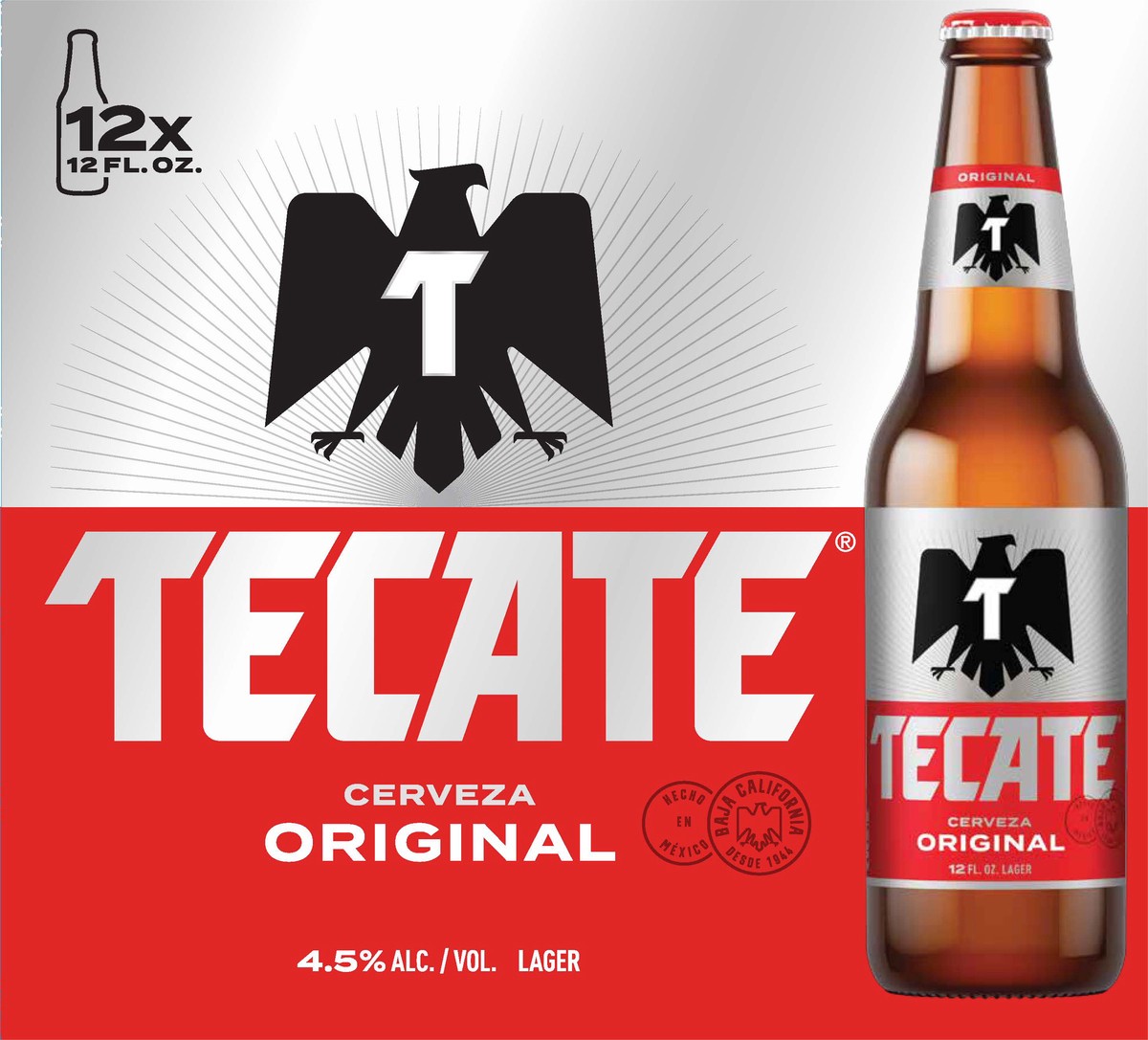 slide 5 of 6, Tecate Original Mexican Lager Beer, 12 Pack, 12 fl oz Bottles, 12 oz