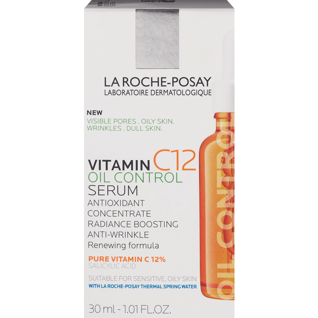 slide 1 of 1, LA ROCHE - POSAY Pure Vitamin C 12 Oil Control Serum 30ml, 1.01 oz