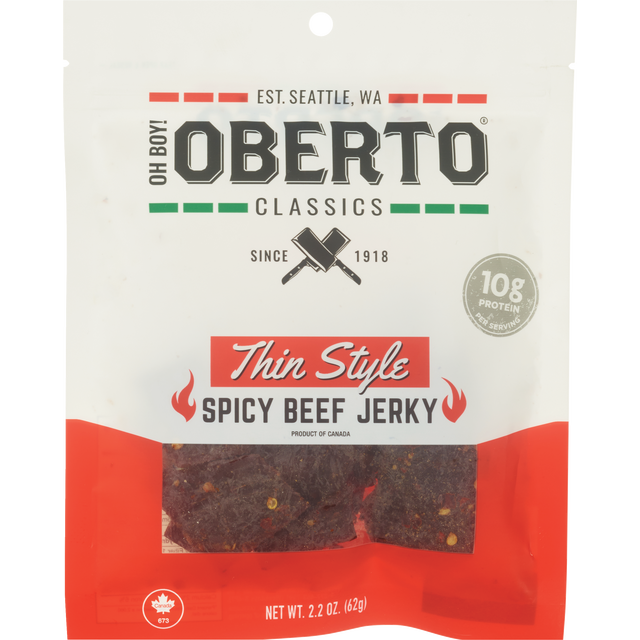 slide 1 of 1, Oberto Thin Style Spicy Beef Jerky, 2.2 Oz, 2.2 oz