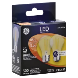 GE LED 40Watt A15 Ceiling Fan Light Bulb - Soft White, Clear Bulb