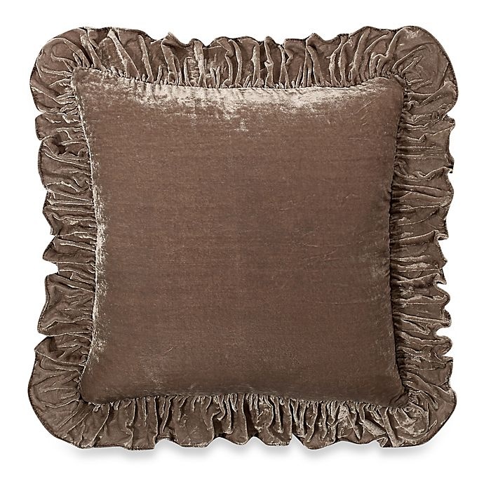 slide 1 of 1, Wamsutta Vintage Washed Velvet Square Throw Pillow - Linen, 1 ct