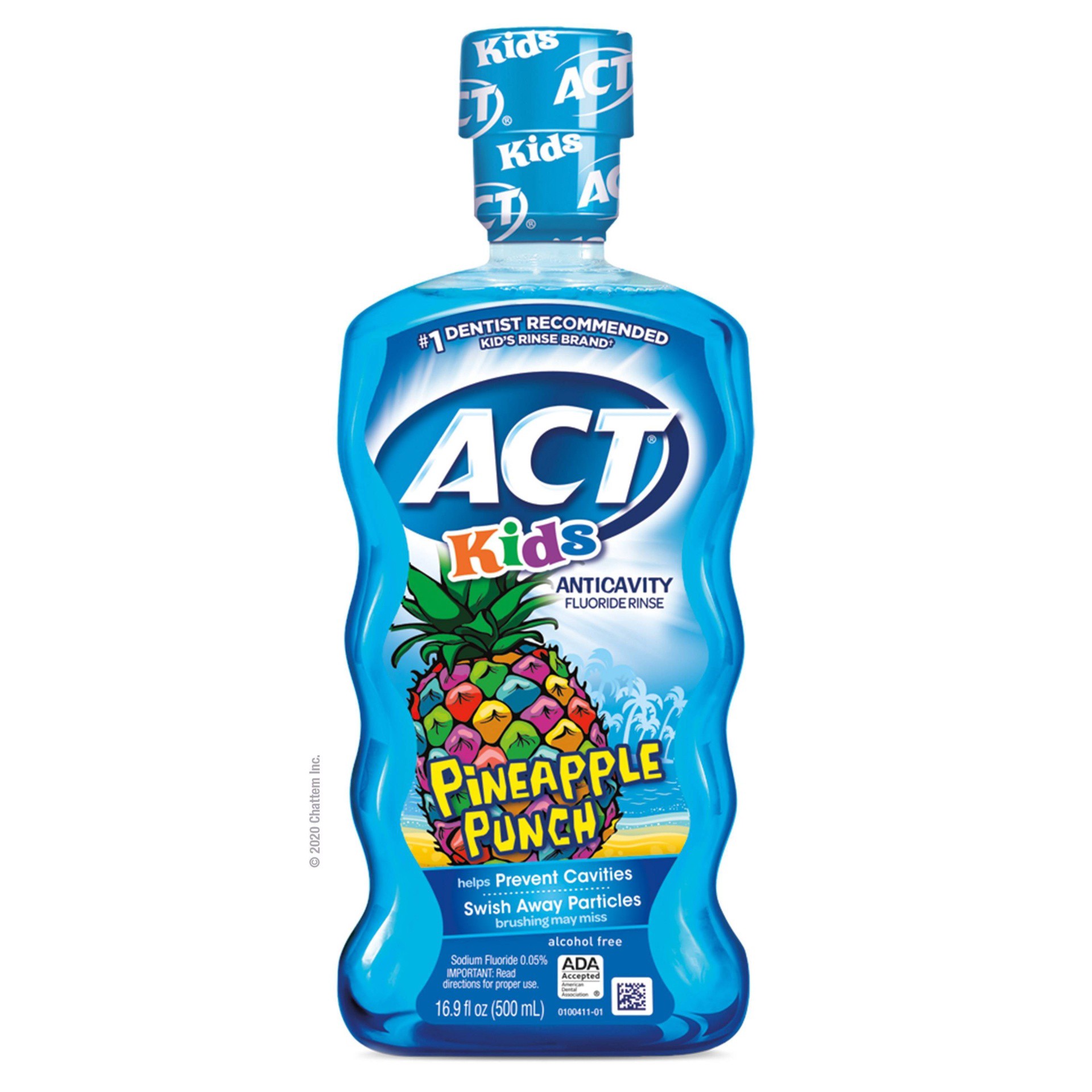 slide 1 of 2, ACT Kids Pineapple Punch Anticavity Fluoride Rinse, 16.9 fl oz