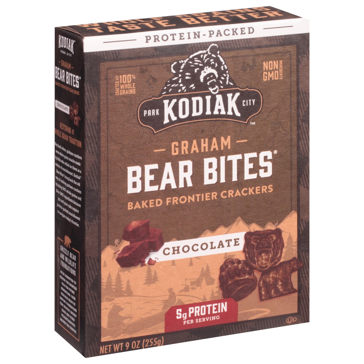 slide 2 of 9, Kodiak Cakes Bear Bites Chocolate Graham Crackers 9 oz, 9 oz