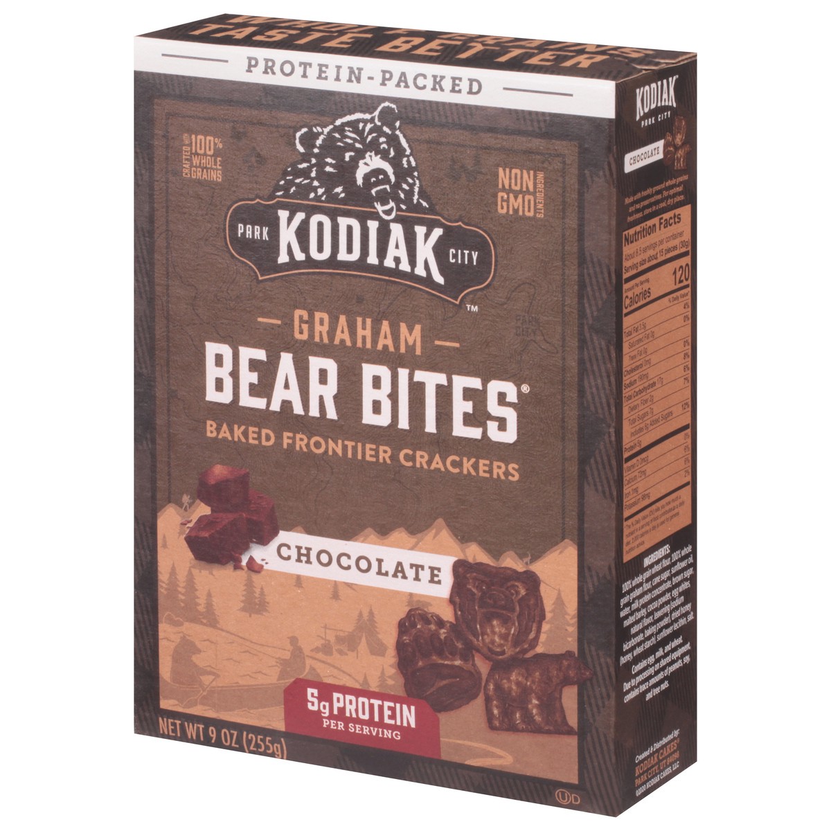 slide 3 of 9, Kodiak Cakes Bear Bites Chocolate Graham Crackers 9 oz, 9 oz