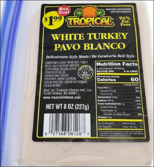 slide 1 of 1, Tropical White Turkey, 8 oz