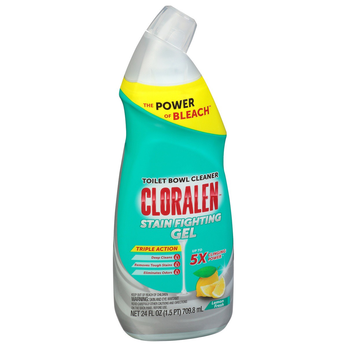 slide 7 of 9, Cloralen Stain Fighting Gel Fresh Scent Toilet Bowl Cleaner 24 fl oz, 24 fl oz