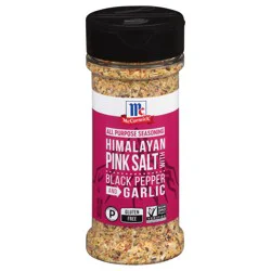 McCormick Himalayan Pink Salt with Black Pepper and Garlic All Purpose Seasoning, 6.5 oz