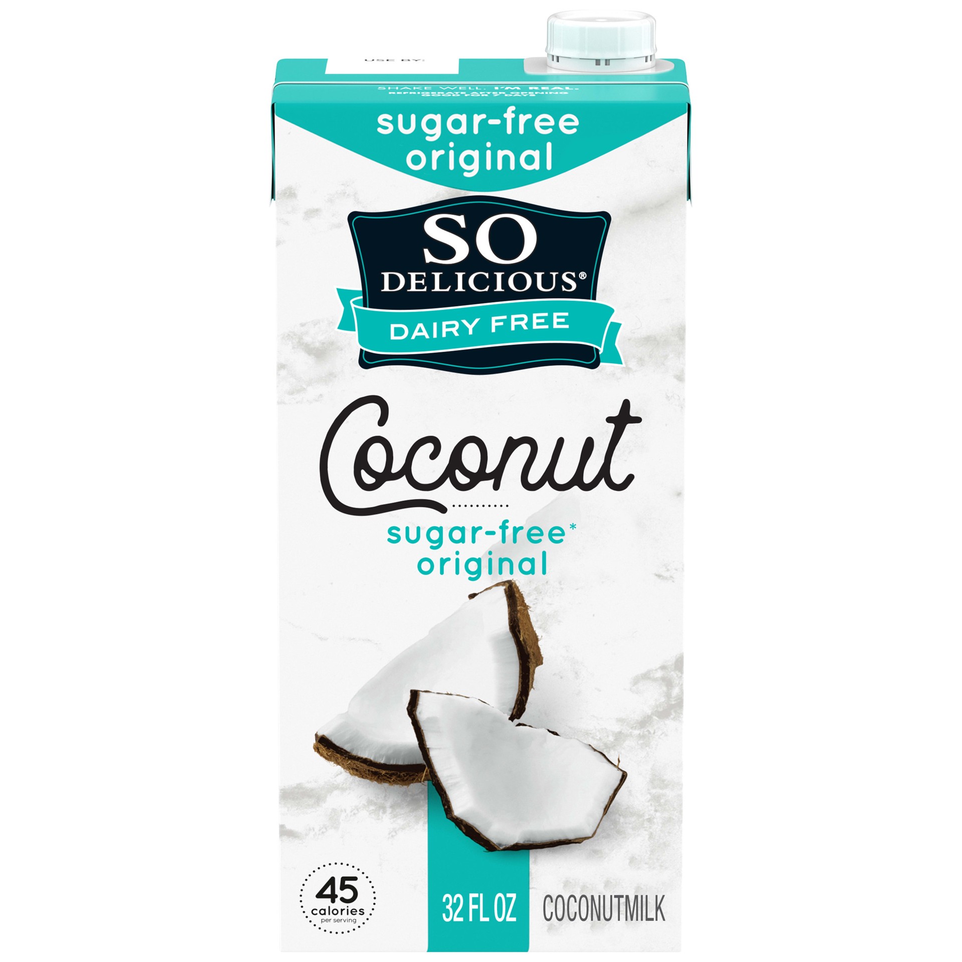 slide 1 of 9, So Delicious Dairy Free Shelf-Stable Coconut Milk, Sugar-Free, Vegan, Non-GMO Project Verified, 1 Quart, 32 fl oz