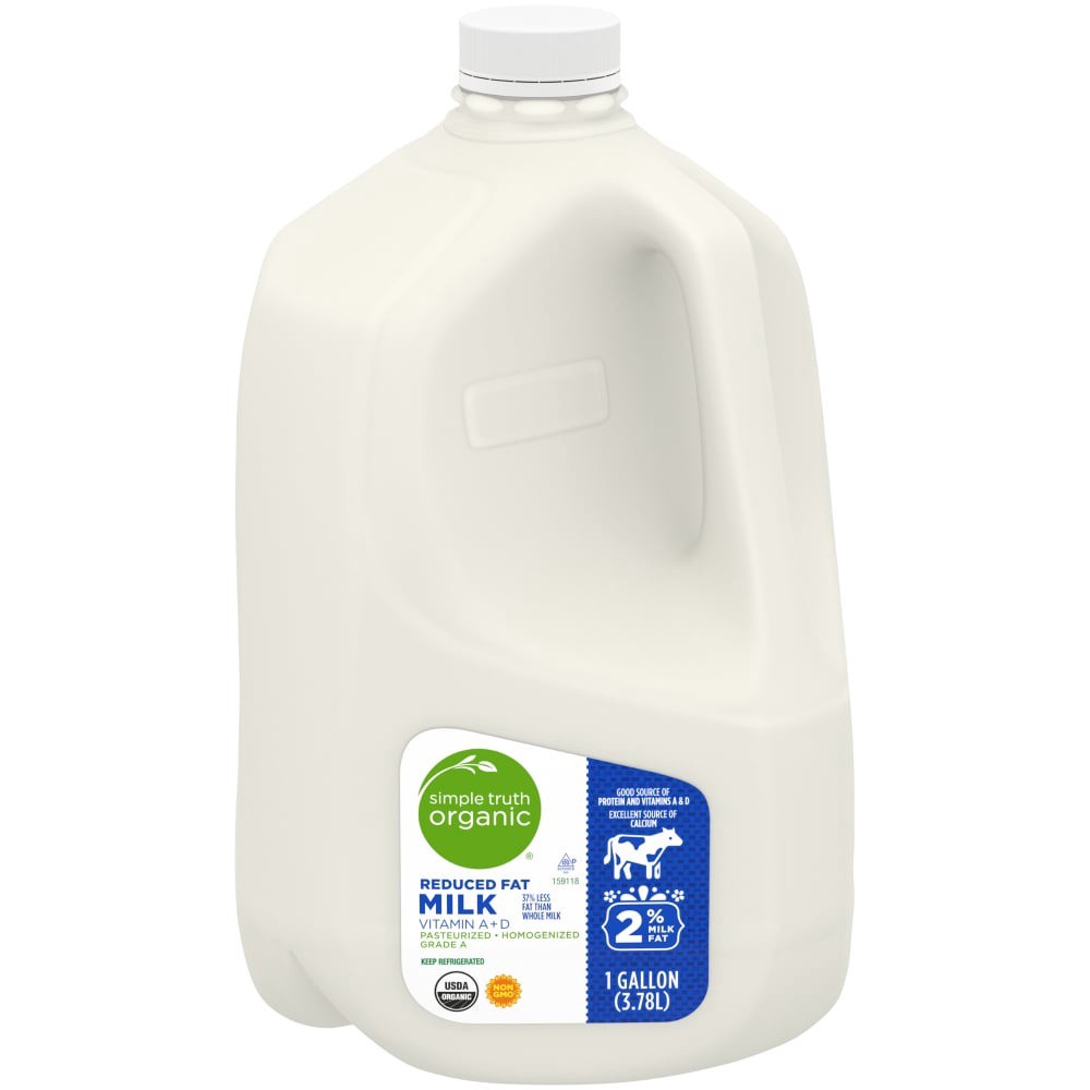 slide 2 of 2, Simple Truth Organic 2% Milk, 1 gal
