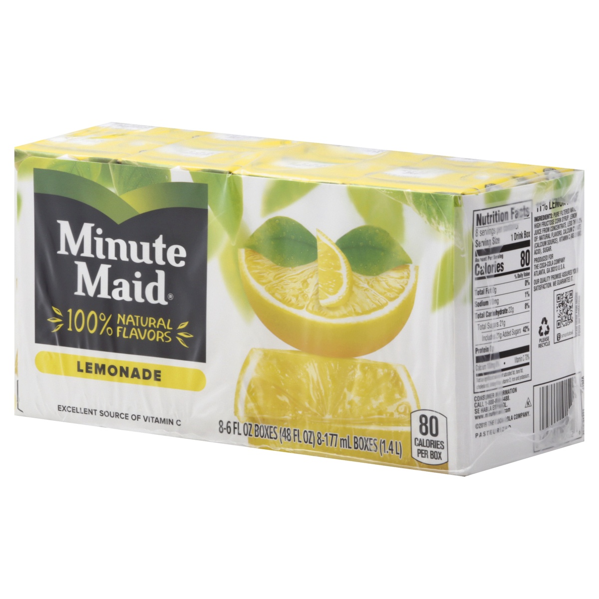slide 3 of 10, Minute Maid Lemonade Cartons, 6 fl oz, 8 Pack, 48 fl oz