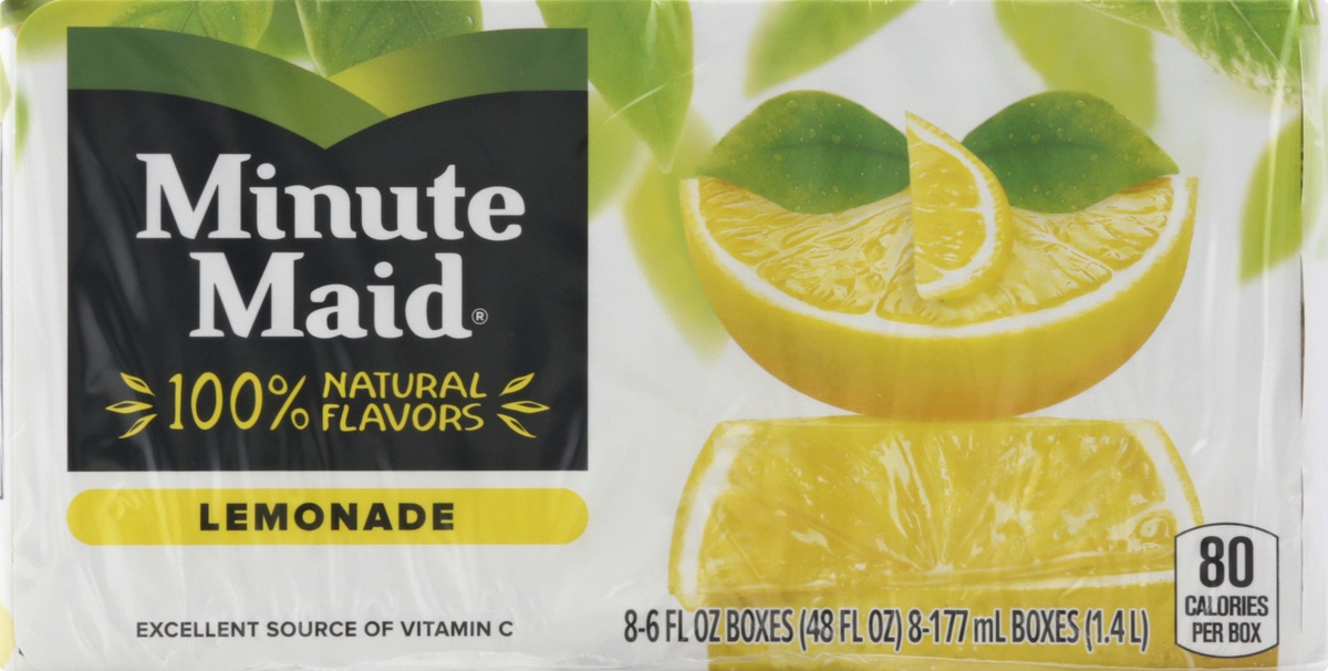 slide 9 of 10, Minute Maid Lemonade Cartons, 6 fl oz, 8 Pack, 48 fl oz