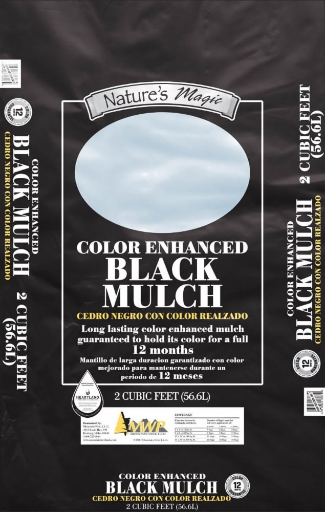 slide 1 of 1, Nature's Magic Color Enhanced Mulch - Black, 2 cu ft