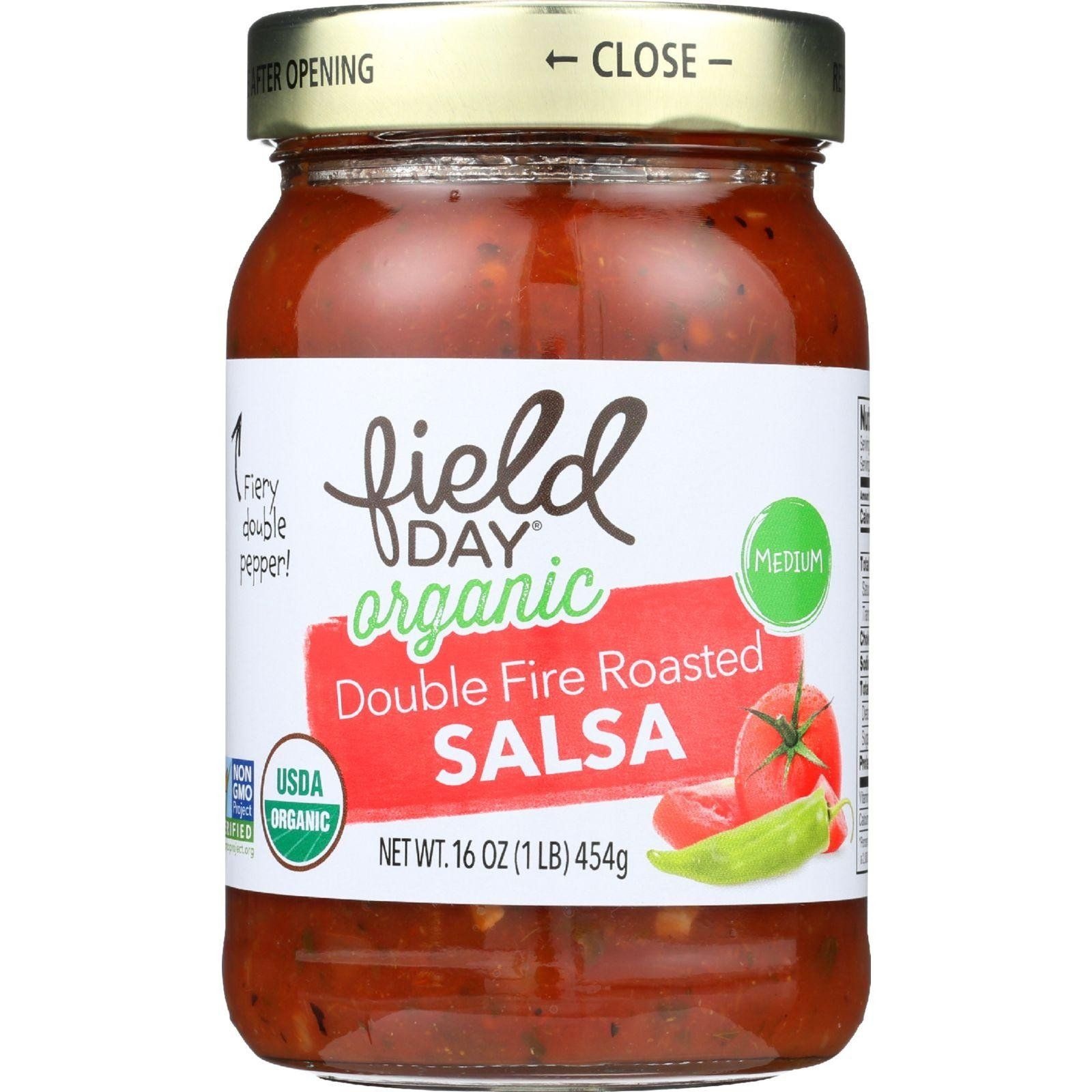 slide 1 of 1, Field Day Salsa Organic Double Fire, 16 oz