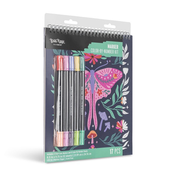 slide 6 of 7, Brea Reese® Color-by-Number Marker Pad Kit, Mystical Scenes, 1 ct