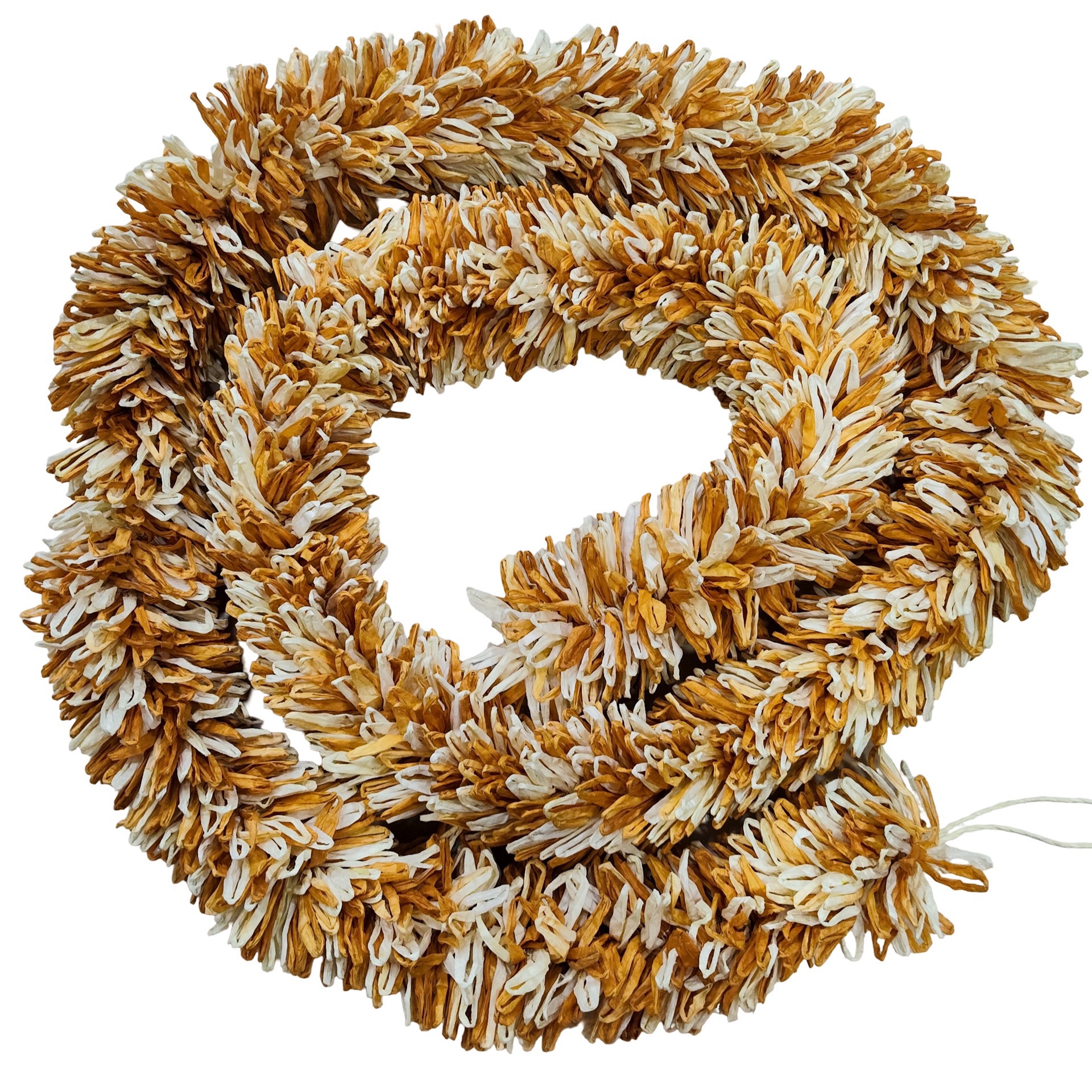 slide 3 of 3, 6ft. Ivory & Orange Paper Twist Garland By Ashland, 6 ft