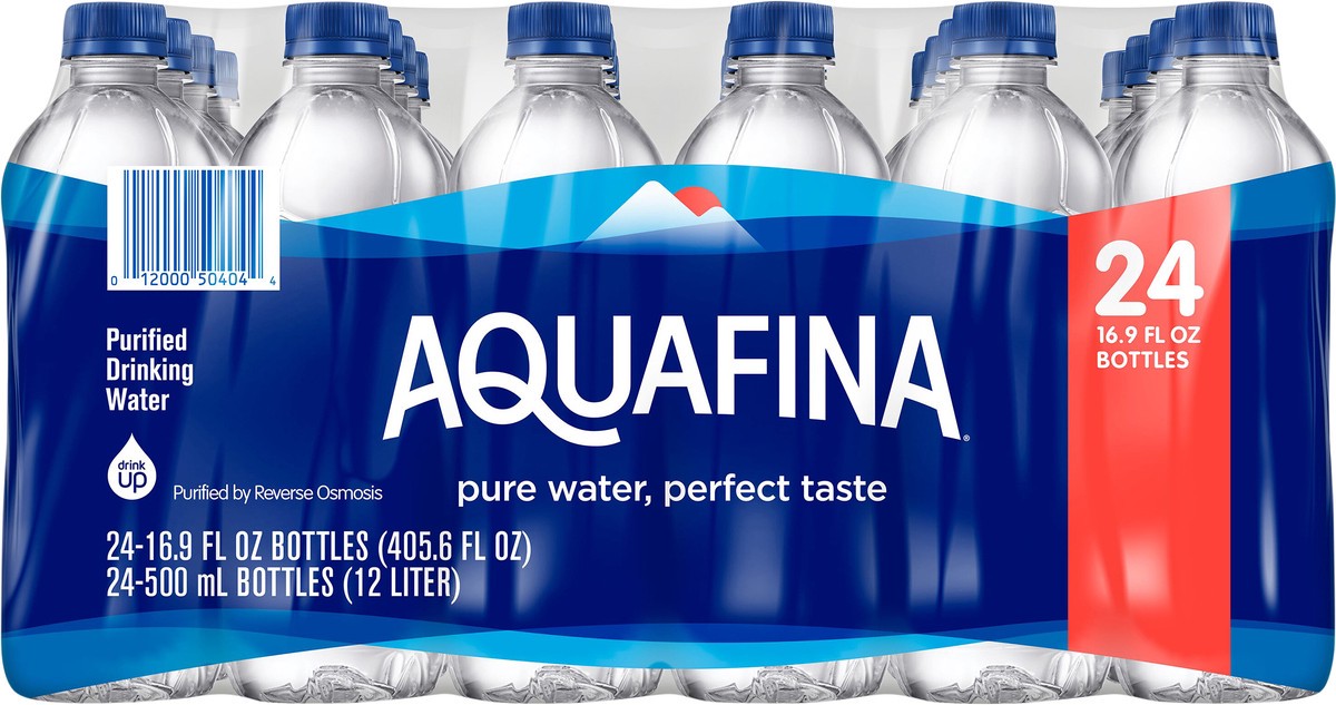 slide 2 of 3, Aquafina Pure Unflavored Water - 24pk/16.9 fl oz Bottles, 24 ct; 16.9 fl oz