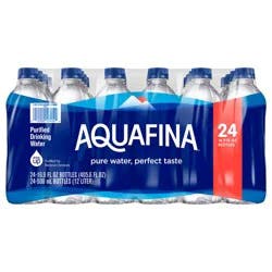 Aquafina Purified Drinking Bottled Water 16.9 oz 24pk