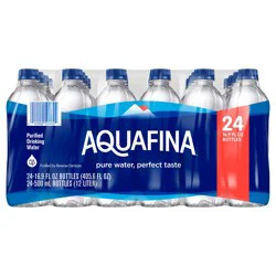 Aquafina Pure Unflavored Water - 24pk/16.9 fl oz Bottles 24 ct; 16.9 fl