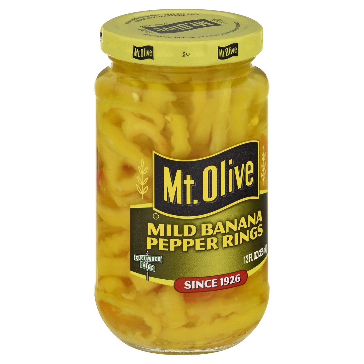 slide 9 of 9, Mt. Olive Mild Banana Pepper Rings 12 fl oz Jar, 12 oz