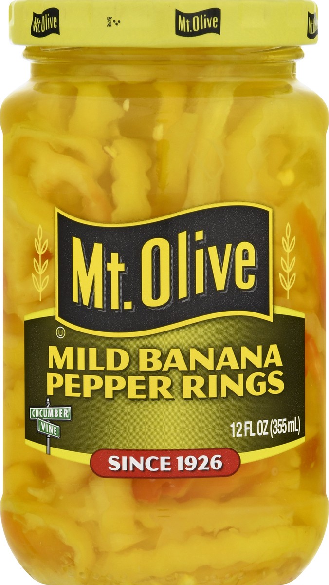 slide 2 of 9, Mt. Olive Mild Banana Pepper Rings 12 fl oz Jar, 12 oz