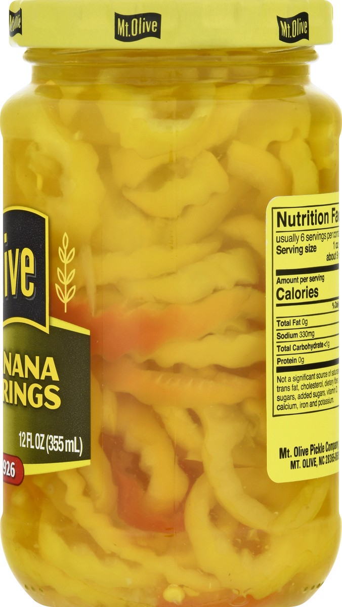 slide 5 of 9, Mt. Olive Mild Banana Pepper Rings 12 fl oz Jar, 12 oz