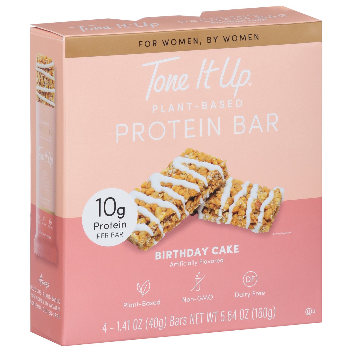 slide 2 of 9, Tone It Up Plant-Based Birthday Cake Protein Bar 4 - 1.41 oz Bars, 4 ct