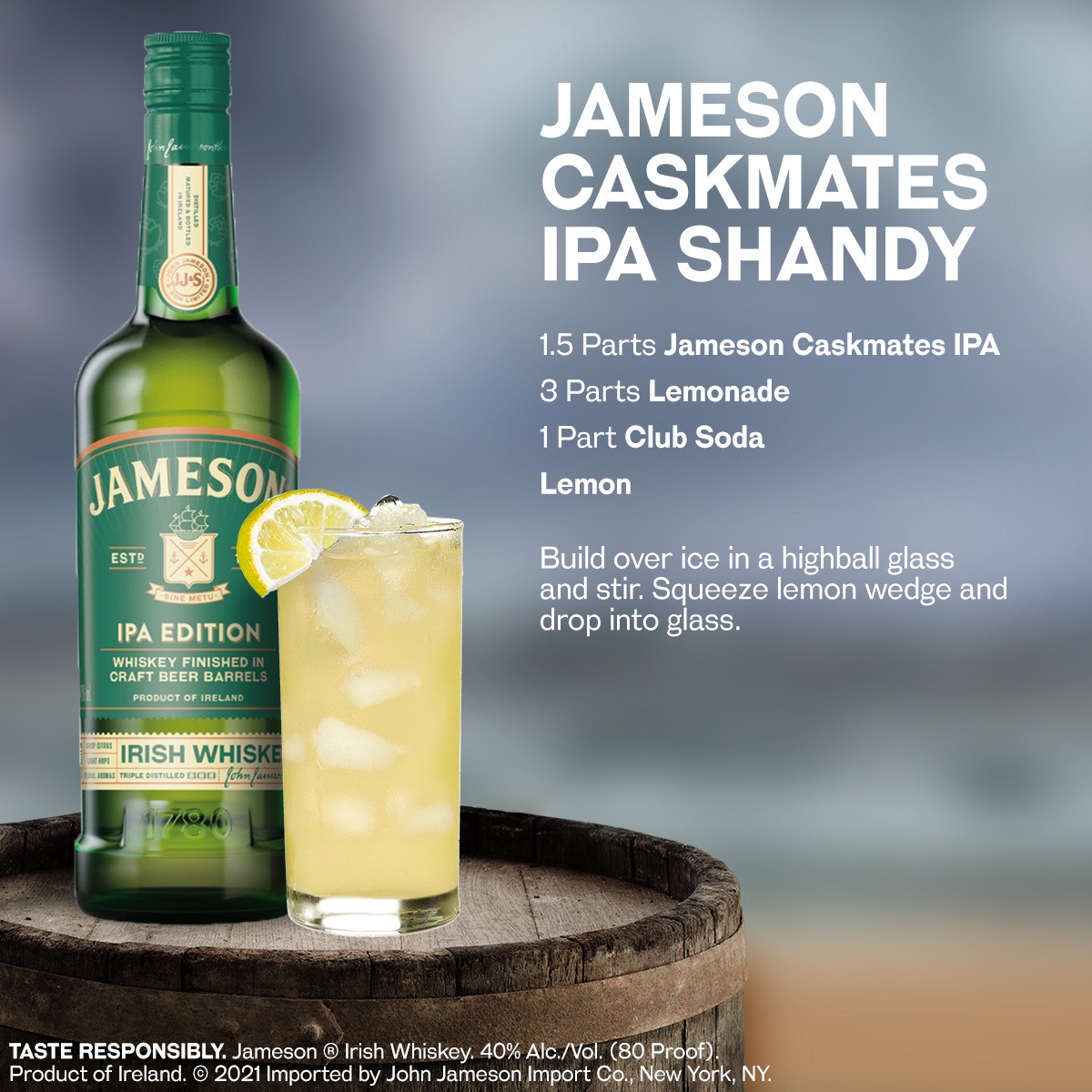 slide 8 of 10, Jameson Caskmates IPA Irish Whiskey, 1 L Bottle, 40% ABV, 1 liter