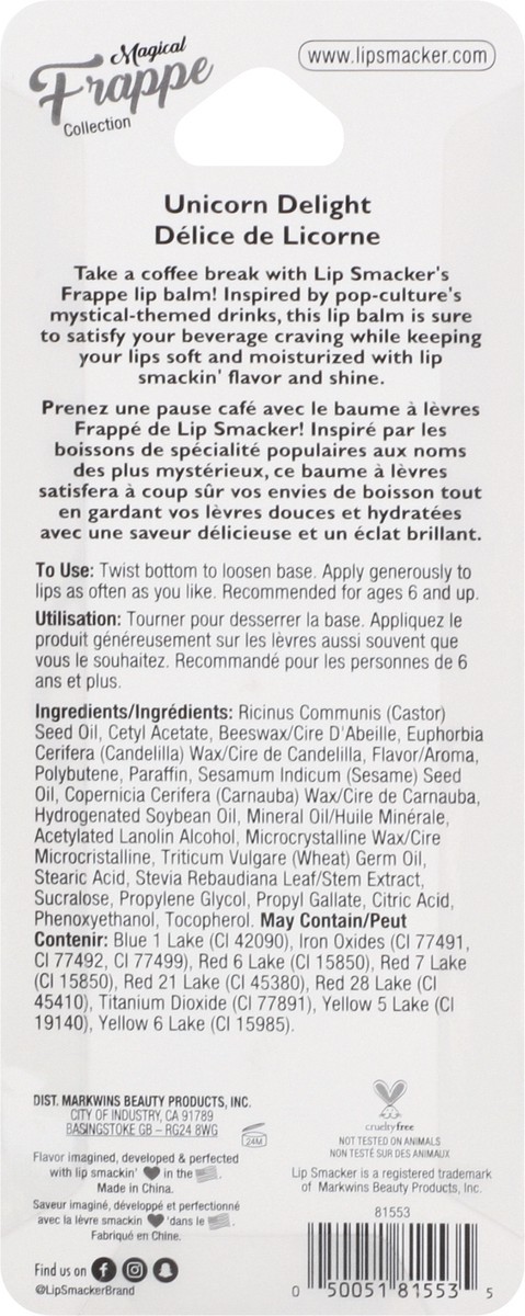 slide 5 of 9, Lip Smacker Frappe Magical Collection Unicorn Delight Lip Balm 0.26 oz, 0.26 oz