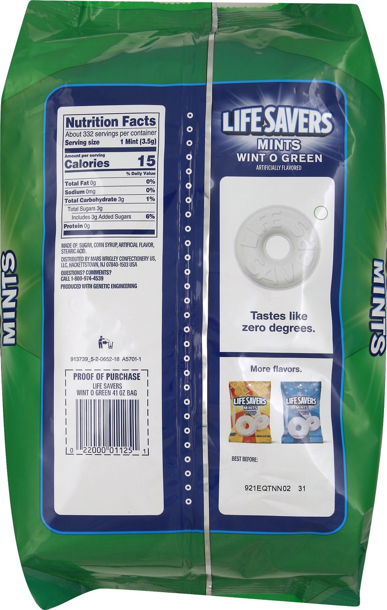 slide 6 of 8, Life Savers Mints Wint-O-Green Hard Candy 41-Ounce Party Size Bag, 41 oz