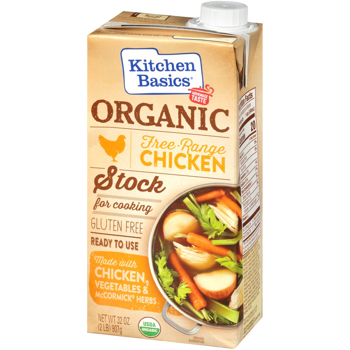 slide 8 of 9, Kitchen Basics Organic Free Range Chicken Stock, 32 oz, 32 oz