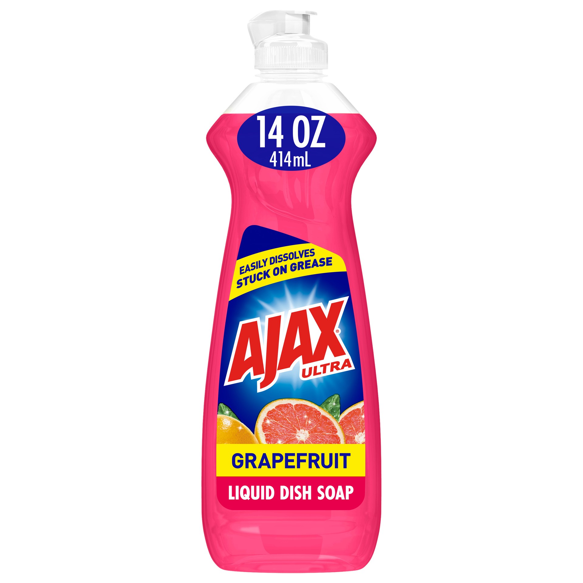 slide 1 of 7, Ajax Grapefruit Dish Soap, 14 oz