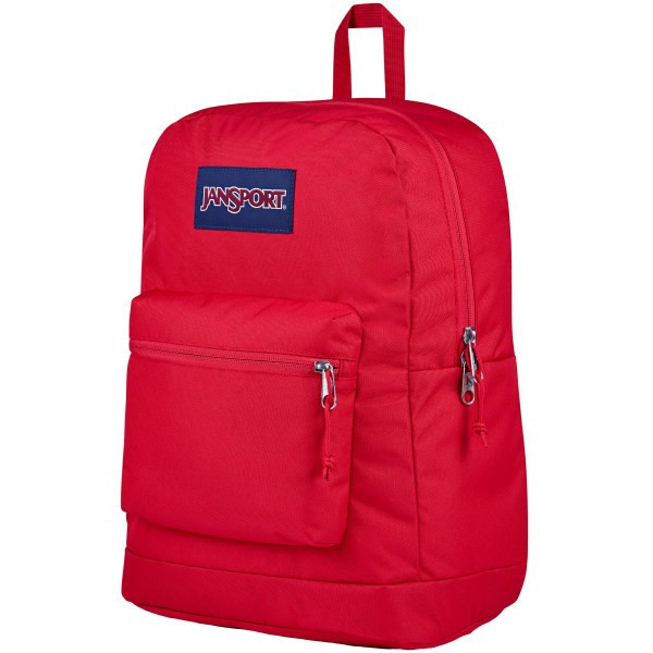 slide 7 of 8, Jansport Cross Town Plus Backpack With 15"" Laptop Pocket, 35% Recycled, Red Tape, 1 ct