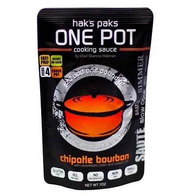 slide 1 of 2, Hak's Paks One Pot Chipotle Bourbon Cooking Sauce, 7 oz