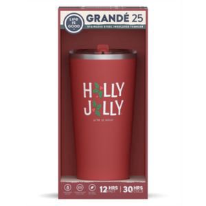slide 1 of 1, Hydrapeak 'Life Is Good' Grande Tumbler, Red Holly, 25 Oz, 1 ct