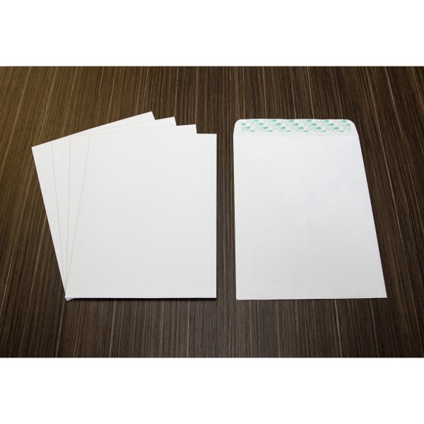 slide 5 of 7, Business Source Self Sealing Catalog Envelope - Catalog - 9"" Width x 12"" Length - 28 lb - Peel & Seal - White - Wove - 100 / Box, 100 ct