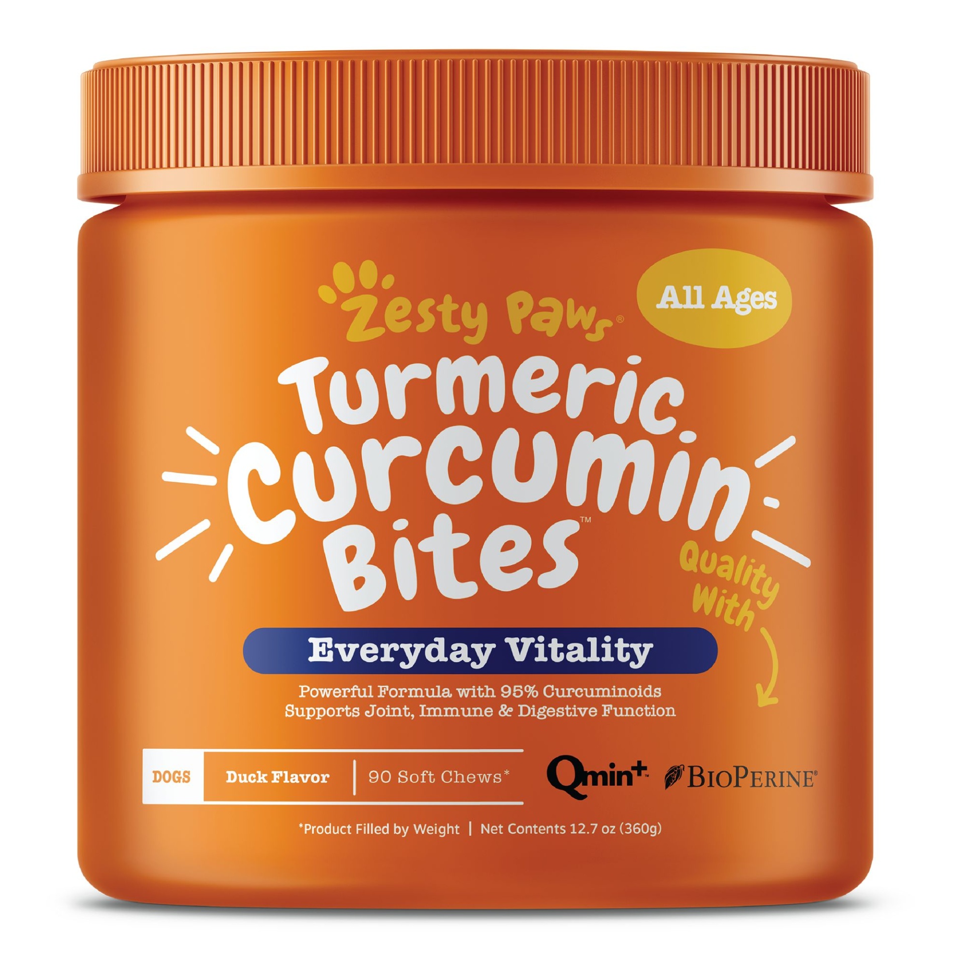 slide 1 of 1, Zesty Paws Turmeric Curcumin Dog Supplement - Soft Chews, 90 ct