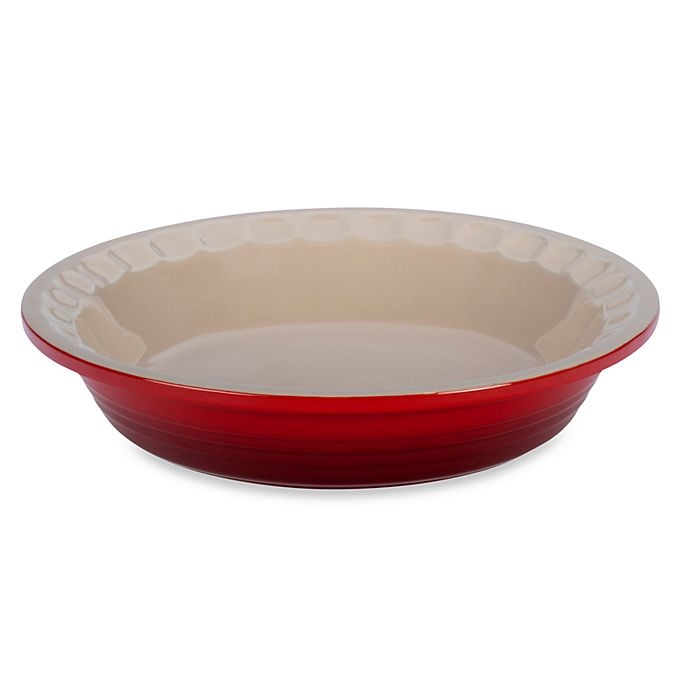 slide 1 of 1, Le Creuset Pie Dish Heritage Cherry 9in, 1 ct