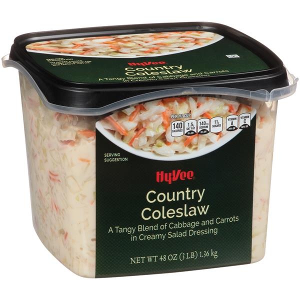 slide 1 of 1, Hy-Vee Country Coleslaw, 48 oz