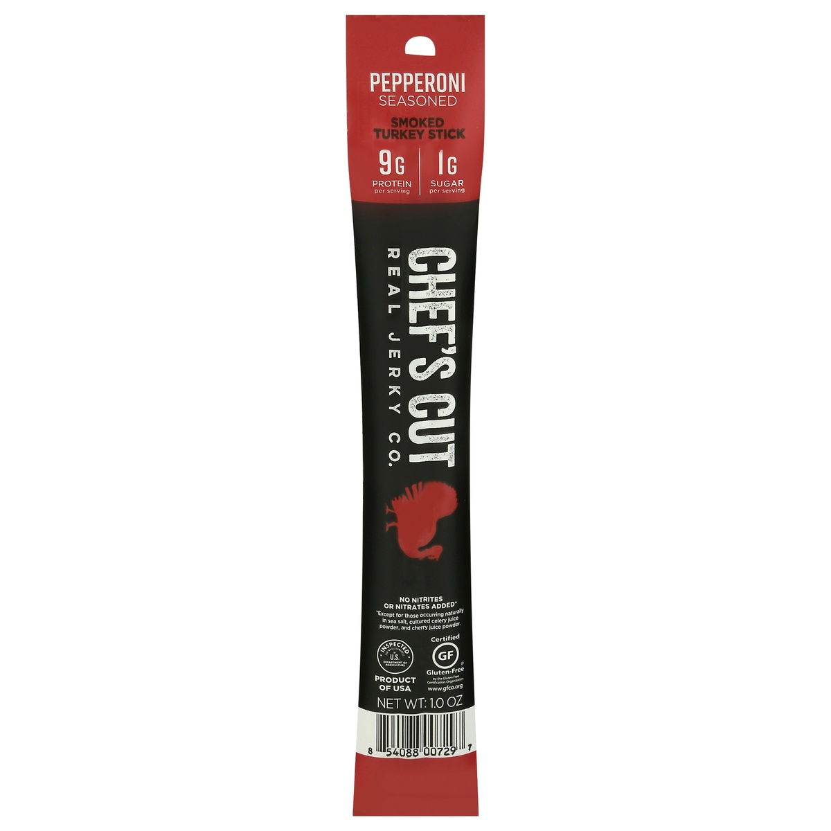 slide 1 of 1, Chef's Cut Real Jerky Co. Smoked Pepperoni Seasoned Turkey Stick 1 oz, 1 oz